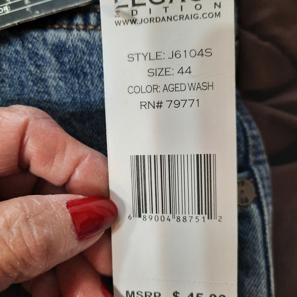 NWT Jordan Craig Light Blue Distressed Jean Shorts Size 44 - Picture 13 of 15